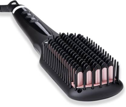 VEGA Black Shine Hair Straightening Brush for Women VHSB-04 Hair Straightener Brush