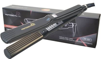 PROFESSIONAL FEEL Hair Crimper Machine for Keratin & Re-Bonding Treatment Silk Protection Advance Titanium Plats are Used for Damage Control Hair Crimping Tool Hair Straightener Brush