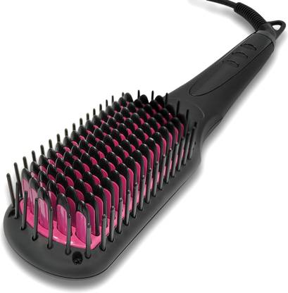 AGARO 2-in-1 Hair Straightener & Comb, Anti-Scald Feature HSB2206 Hair Straightener Brush