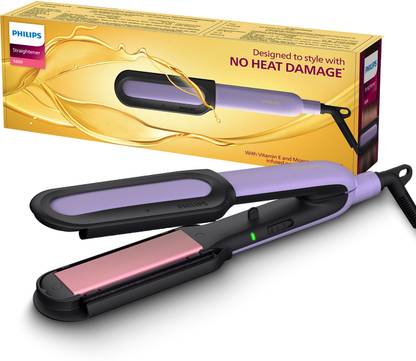 PHILIPS NourishCare No heat damage with Vitamin E & Morrocan Argan Oil Serum Strips BHS503/40 Hair Straightener  (Purple)