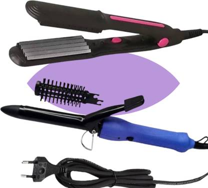 BAZER Combo Pack of Hair Curling Iron & Crimper (1Pc. Each) Hair Styler