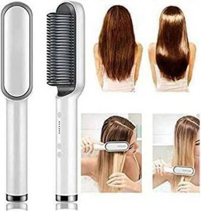 WANQLYN Hair Straightener Comb for Women, Brush Machine Electric Hair Straightener Professional Factory Custom 2 in 1 Hair Straightener Hair Curler Hair Straightener Brush