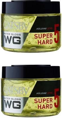 GATSBY Japan Water Gloss - Super Hard, (Pack of 2) Hair Gel