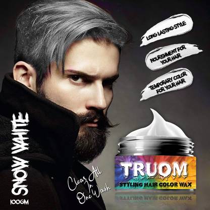 TRUOM White Hair Wax Same As Picture Color Hair Cream (Temporary) Hair Wax (100 g) Hair Mousse