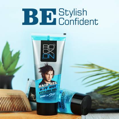 ROCK ON Hair Styling Gel For Soft & Wet Look (Pack of 1) Hair Gel