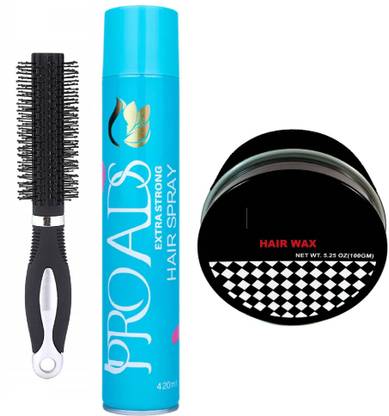 homedropsy Styling Hair Brush,Extra Strong Hair Spray & Hair wax(420 ml) Hair Spray
