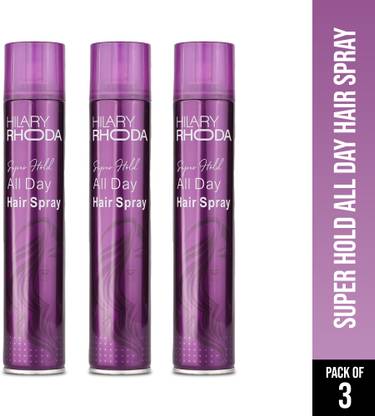 Hilary Rhoda Super Hold All Day Hair Spray | Last All Day Long | Ultra Strong Hold -Pack of 3 Hair Spray