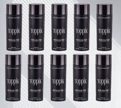 toppik Hair Building Fibers As Regrowth, Instant Styling Natural Dark Brown 10 Units Hair Fiber
