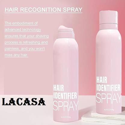 LACASA BEAUTY CARE Hair Identifier Spray for Face Shaving and 4 Razor Smooth Skin (100ml) Pack of 2 Hair Spray