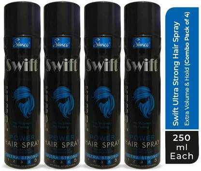 Simco Swift Ultra Strong Hair Spray Combo (Pack of 4, 250ml each) Hair Spray