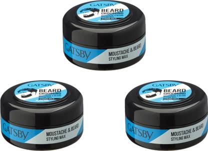 GATSBY Japan Moustache & Beard Styling- Strong Hold, (Set of 3) Hair Cream
