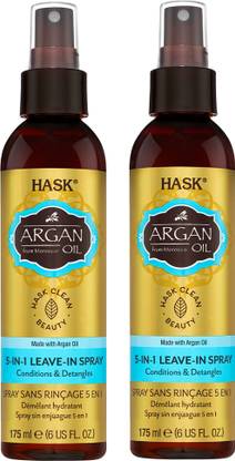hask Argan Oil 5-in -1 Leave In Spray Combo | Conditions & Detangles Hair Spray