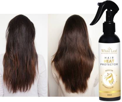 White Leaf Hair Heat Protector Hair Spray With Keratin, Vitamin E, B5 For Hair Fall Control Hair Spray