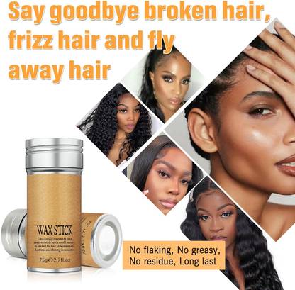 tanvi27 Hair Wax Stick for Hair Styling Wax Stick Non-greasy Styling Wax Hair Bun Stick