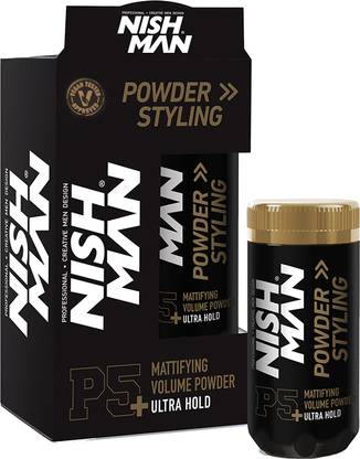 Nishman Hair Volumizing Powder Wax P5+ | 36 Hrs Strong Hold for Men | Matte finish Hair Powder