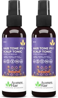 Avimee Herbal Hairtone PV 1 Scalp | DHT Blocker | Saw Palmetto, Methi Extracts | 2*100ml Hair Spray