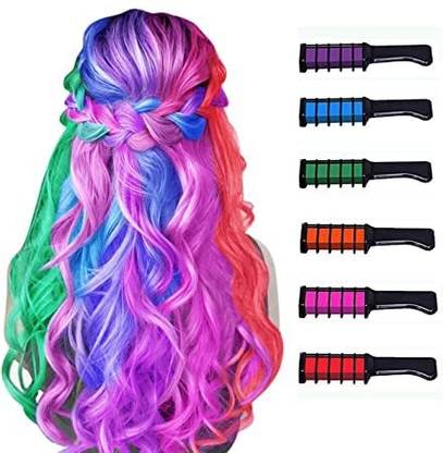 FOZZBY Disposable dye Hair comb Temporary Hair Color Kit, 6 Piece - Multicolor Hair Mousse