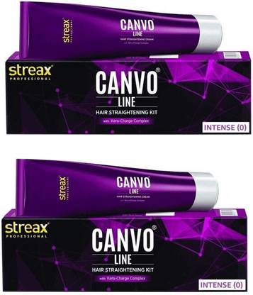Streax Professional Hair Straightener Cream Intense With Kera-Charge Complex Hair Cream