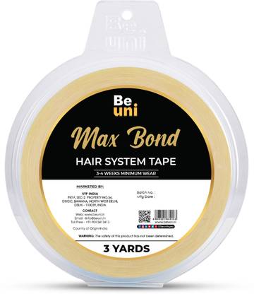 BEUNI Max Bond Wig Tape Ultra Hold DoubleSided Patch Tape Ultra Hold Tape (3 YD ROLL) Hair Paste