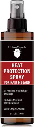 UrbanMooch Heat Protection Spray for Hair & Beard, Reduces Hair Breakage, Controls Damage, Hair Spray