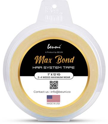 BEUNI Max Bond Wig Tape Ultra Hold DoubleSided Patch Tape Ultra Hold Tape (12 YD ROLL) Hair Paste