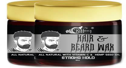 Riffway Hair & Beard Wax For Men _ Holding Hair, Smooth Gel, Adds Gloss & Shiny Hair Wax