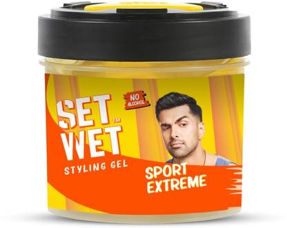 SET WET Styling Hair Gel for Men - Sport Extreme, Extreme Hold & High Shine, No Alcohol Hair Gel