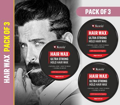 kuraiy Hair CLAY Wax for Men, 100 gm | Matte Finish with volume Hair Wax (100 g) Hair Wax