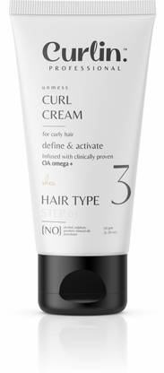Curlin Curl Defining Hair Cream | Leave In Cream For Dry, Frizzy, Wavy & Curly Hair | Hair Cream
