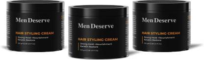 Men Deserve Hair Styling Cream Strong Hold (Pack of 3) Hair Cream