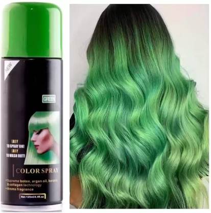 AFARAXIA One Time Use Temporary Green Hair Color Spray Hair Spray Hair Spray , green