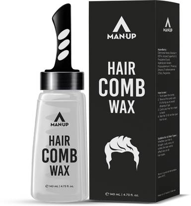 Man-Up Hair Comb Wax | 2-in-1 Men Hair Styling Gel with Comb | Long Lasting – 140ml Hair Gel