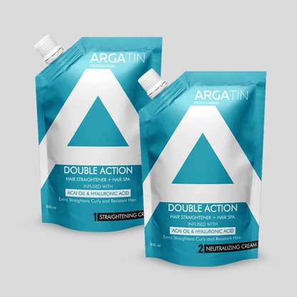 ARGATIN Hair Straightening + Neutralizing Cream for Women 500ml Each (1000 ml) Hair Cream