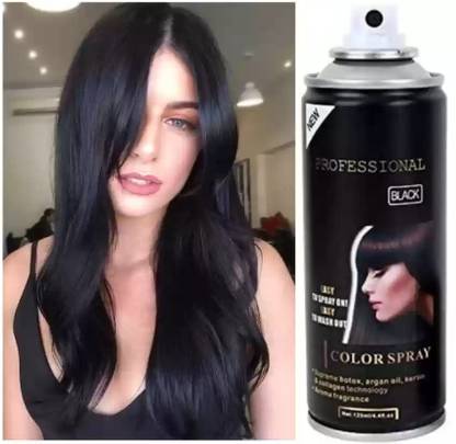 MYEONG 1 Day Black Hair Color Original Black Hair Highlight Color Spray Hair Spray