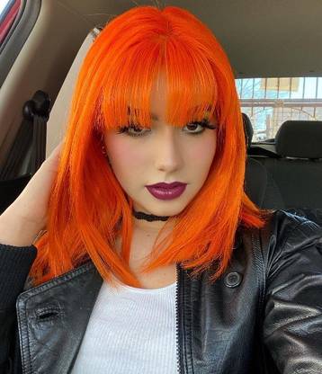 HUZURLU temporary white And Orange hair color wax for all types of hair , White, orange