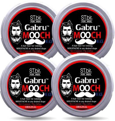 GABRU Orignal Mooch Wax For Men Mooch Styling Wax Long Lasting Matte Finish Pack of 4 Hair Wax