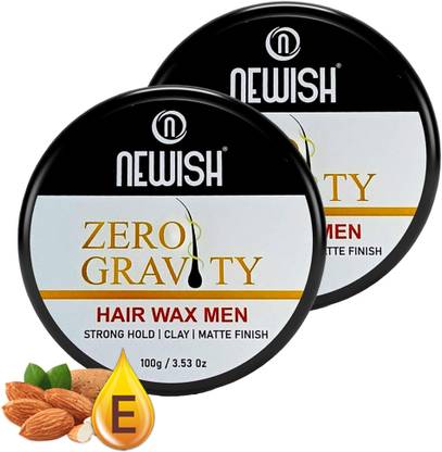 NEWISH Safe & Natural Chemical Free Nourishing Zero Gravity Strong Hold ClayHair wax- Extra volume , Styling, Non sticky. Hair Wax