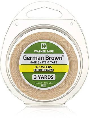 WALKER TAPE German Brown hair System Tape 1 inch 3 yard Roll Double Sided Tape Hair Paste