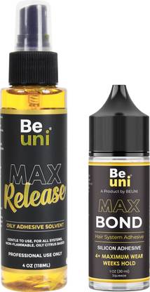 BEUNI Max Bond(30Ml) And Pro Release(118Ml) Combo Strong Hold Adhesive Hair Wig Glue | Fast Wig Glue Remover Hair Solvent Hair Gel