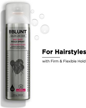 BBlunt Hot Shot Hold Spray for Instant & Firm Hold - 300 ml Hair Spray