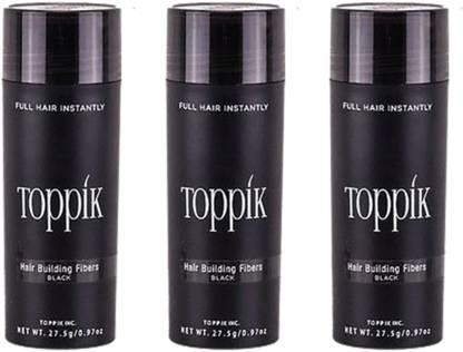 toppik Natural Black 27.5gms Hair Building Fibre (Pack of 3) Hair Fiber