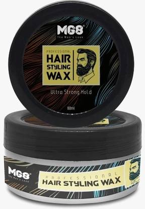 MG8 Professional Hair Styling Wax with Almond Oil & Vitamin E | Ultra Strong Hold Hair Wax