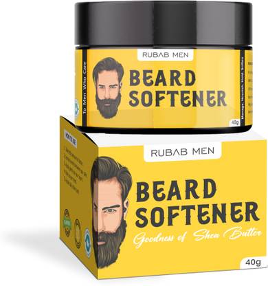 RUBAB MEN Beard & Moustache Hair Softener Cream| Soft, Smooth & Itch-Free Hairs | 40g Beard Cream