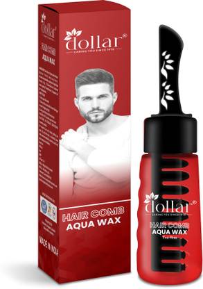 Dollar Hair Comb Aqua Wax | 2-in-1 Hair Styling Wax with Comb | Strong Hold Wet look Hair Gel