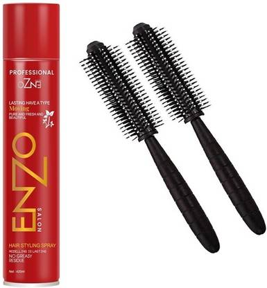 Lusty soul Hair Spray For Strong Hold With 2Pcs Hair Round comb For Adding Curls Hair Spray