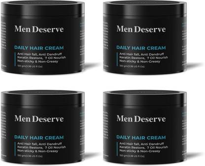 Men Deserve Daily Use (Pack of 4) Hair Styling Cream. Hair Cream