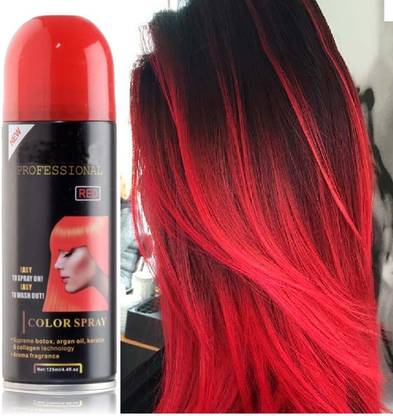 tanvi27 RED Temporary Hair Color Spray With Aroma Fragrance, Argan Oil, Shimmery Shiny Hair Spray