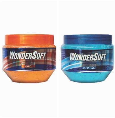Wondersoft Hard & Ultra Hard Hair Gel, No Alcohol Gel With Pro-Vitamin B5 For Stronger Hair Hair Gel
