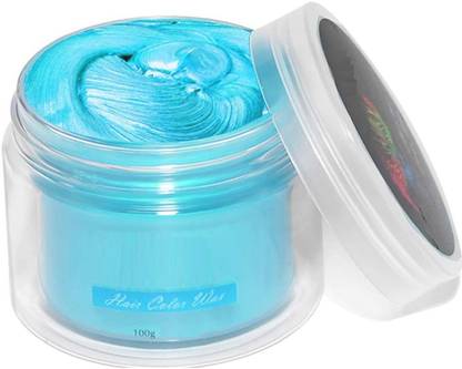 Latixmat NEW TEMPORARY HAIR DYEING SKY BLUE CREAMY WAX FOR MEN & WOMEN COMBO Hair Wax