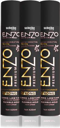 Scheibe 3 pcs Silver Enzo Professional Hair Spray Hair Spray